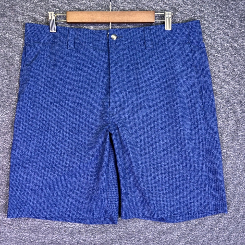 Callaway Shorts Mens 36 Blue Microprint Stretch Performance Golf Active Sporty